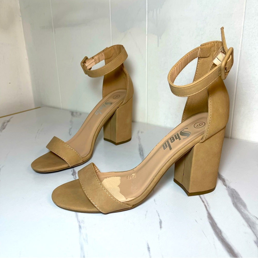 Shein nude platform sandals size 9